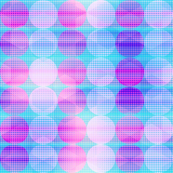 Retro neon cirkel seamlss mönster — Stock vektor