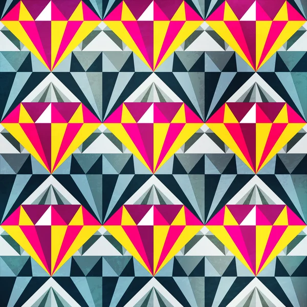 Bright diamonds seamless pattern — Stock Vector