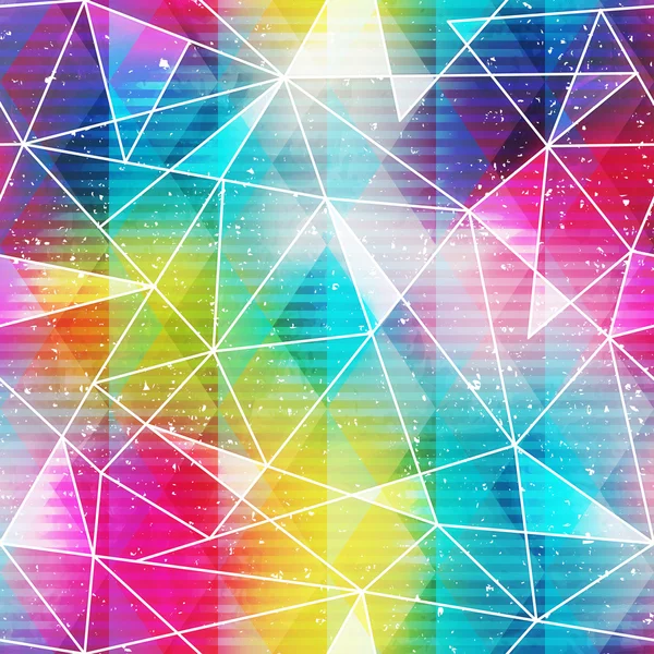 Rainbow triangle seamless pattern — Stock Vector