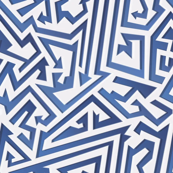 青の幾何学的なシームレス パターン. — ストックベクタ
