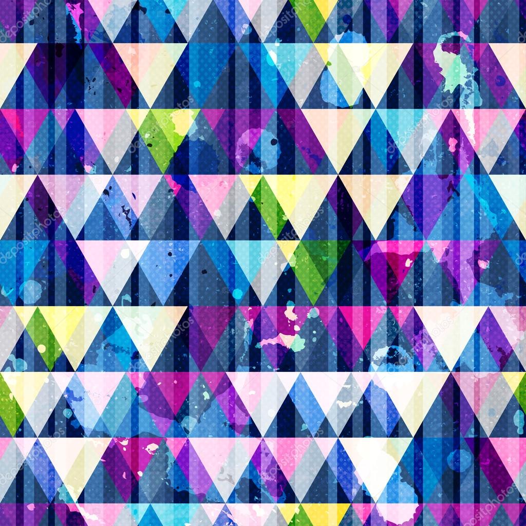Grunge triangle seamless texture. — Stock Vector © gudinny 110460860