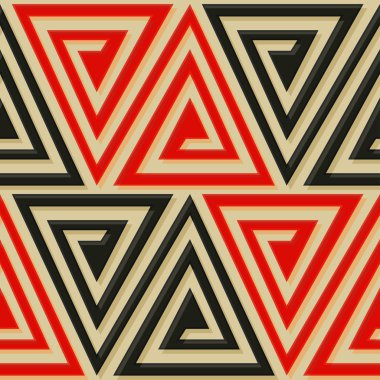 Antik üçgen sarmal seamless modeli