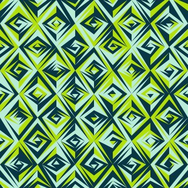 Vintage yeşil mozaik seamless modeli