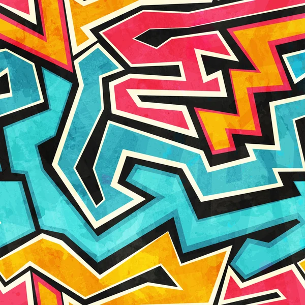 Grunge graffiti textura sem costura — Vetor de Stock