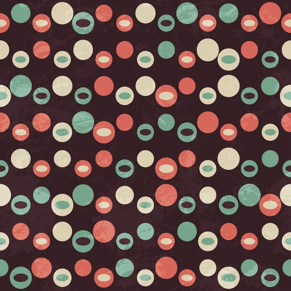 Retro brown circle seamless pattern — Stock Vector