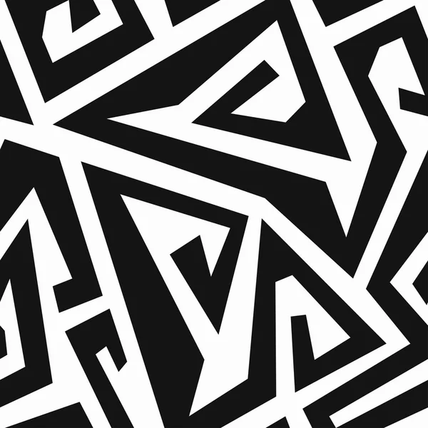 Monochrome labyrinth seamless pattern — Stock Vector