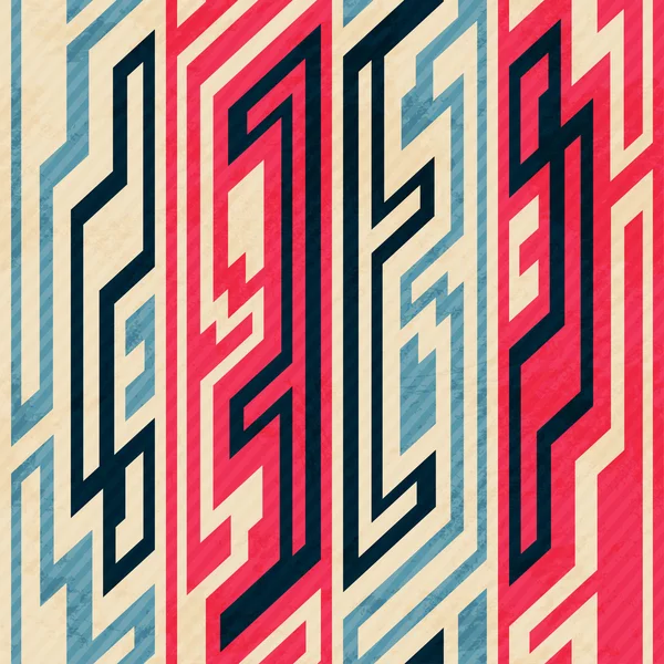 Retro geometrische naadloze patroon — Stockvector