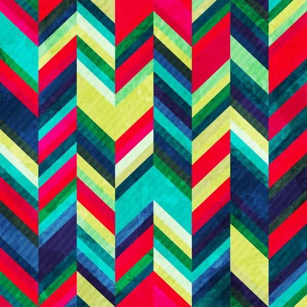 Vintage zigzag seamless pattern with grunge effect — стоковый вектор