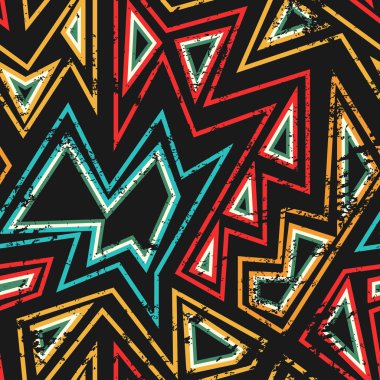 grunge etkisi ile Afrika seamless modeli