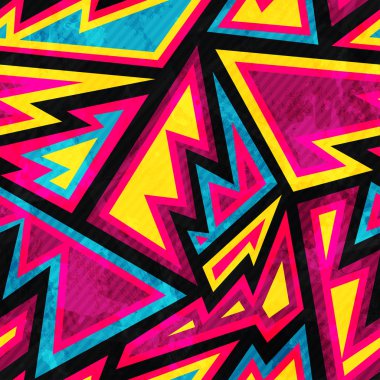 psychedelic renkli geometrik seamless modeli