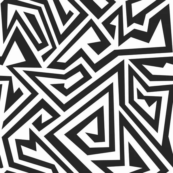 Monochrome maze seamless pattern — Stock Vector