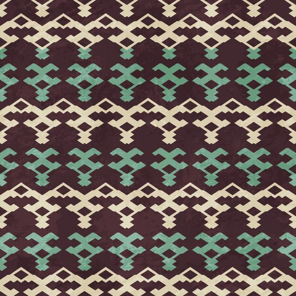 Tricoter un motif sans couture avec effet grunge — Image vectorielle