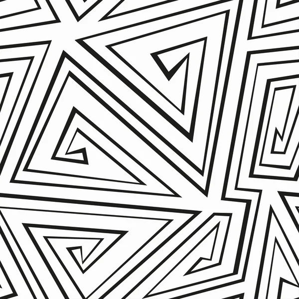 モノクロの幾何学的なシームレス パターン — ストックベクタ