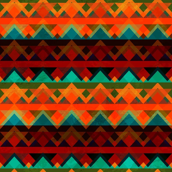 Antiguo patrón sin costura zigzag — Vector de stock