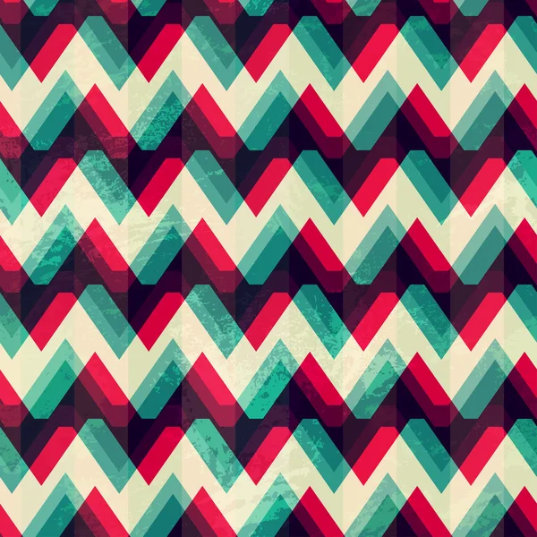 Illusie zigzag naadloze patroon — Stockvector