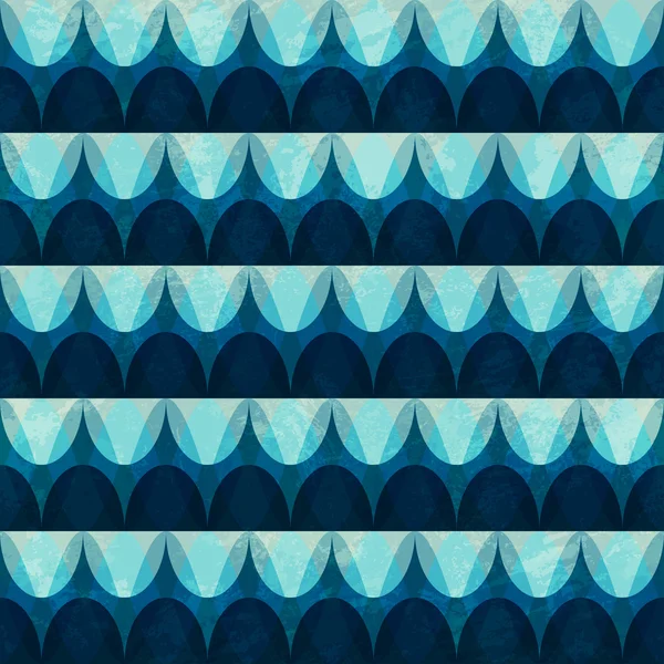 Wave seamless pattern with grunge effect — Διανυσματικό Αρχείο