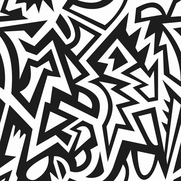 Motif tribal monochrome sans couture — Image vectorielle