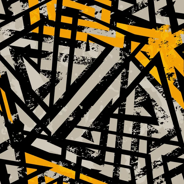 Urbane geometrische nahtlose Muster mit Grunge-Effekt — Stockvektor