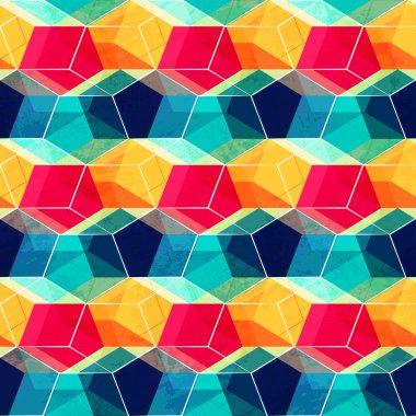 Vintage mozaik grunge etkisi ile seamless modeli