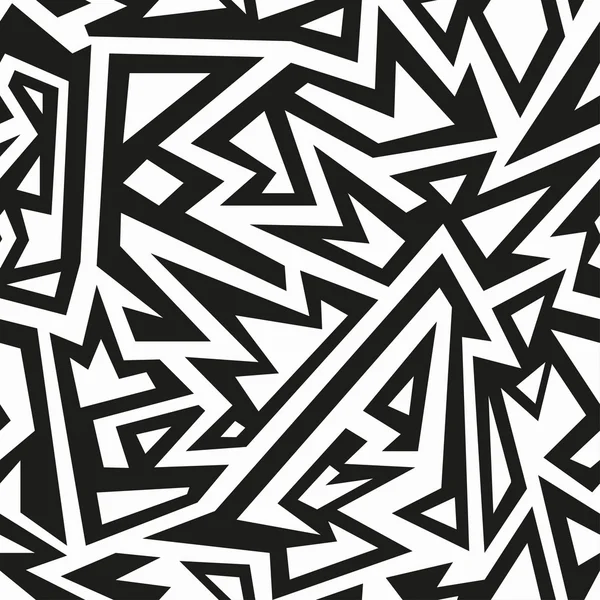 Monochrome geometric seamless pattern — Stock Vector