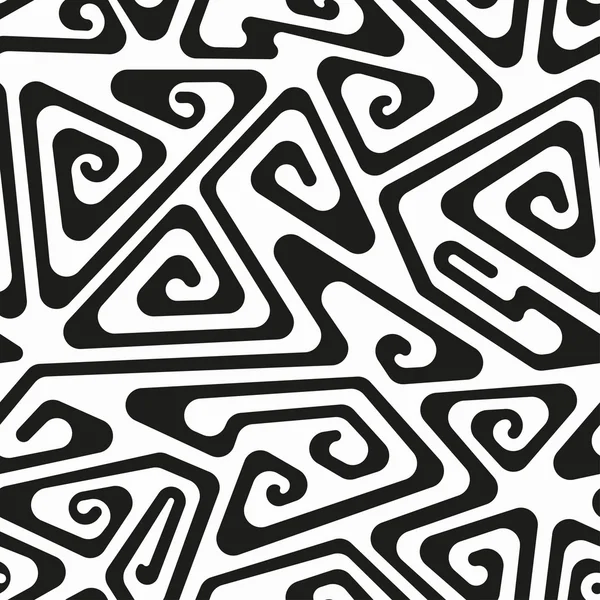 Monochrome spiral seamless pattern — Stock Vector