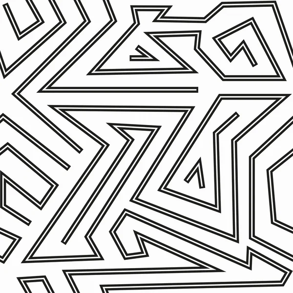 흑백 곡선 원활한 패턴 — 스톡 벡터