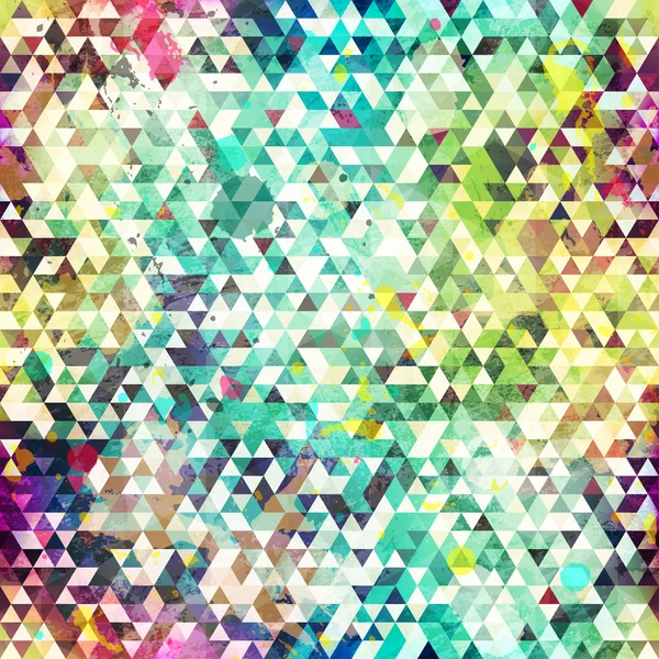 Psychedelic triangle seamless pattern — Stock Vector