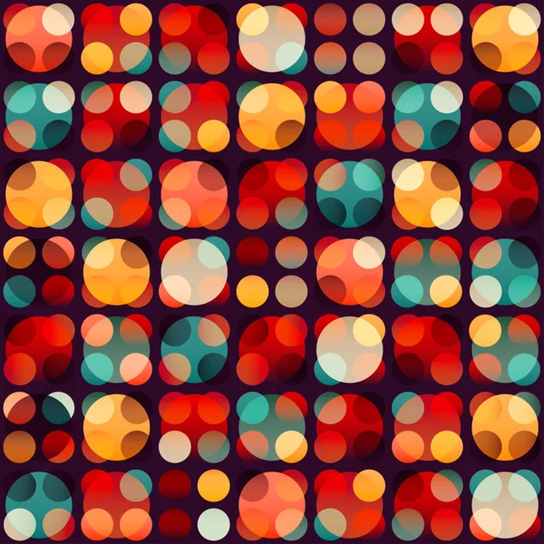 Cercle rétro motif sans couture — Image vectorielle