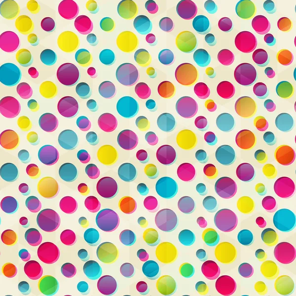 Multicolor cirkel seamless mönster — Stock vektor