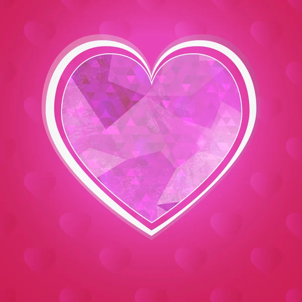 Fundo do coração rosa valentine — Vetor de Stock
