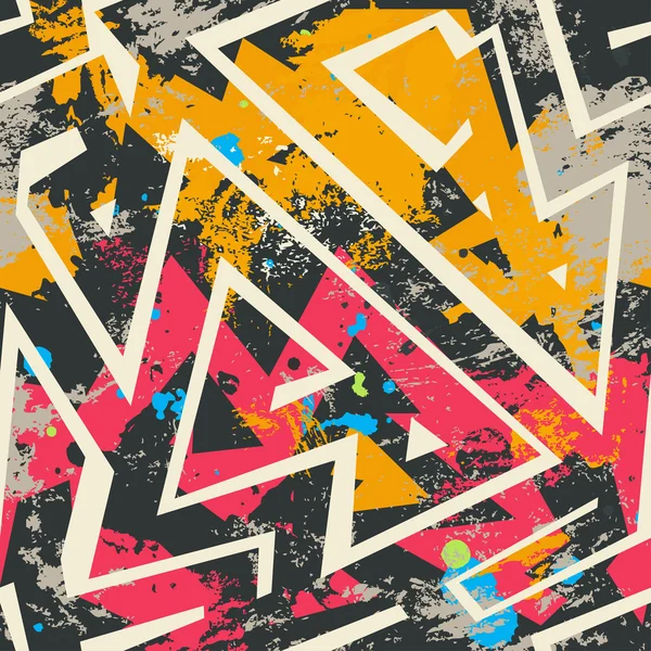 Multicolor graffiti naadloze patroon — Stockvector