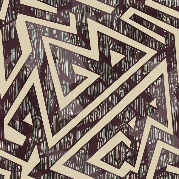 Племінний геометричний безшовний малюнок — стоковий вектор