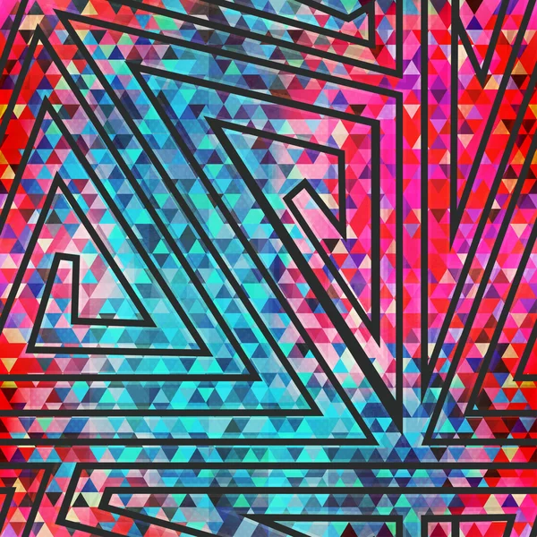 Triangle lumineux motif sans couture — Image vectorielle