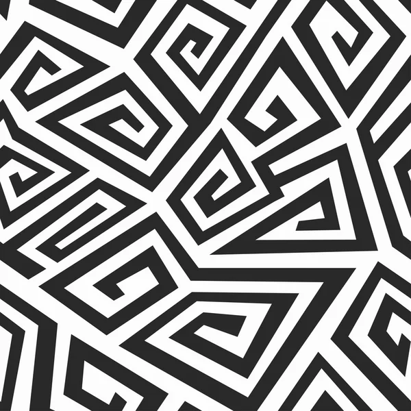 Monochrome spiral seamless pattern — Stock Vector