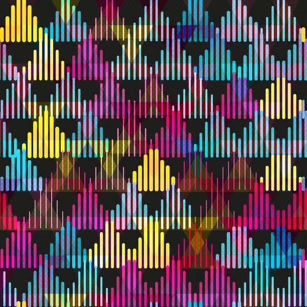 Buntes Dreieck nahtloses Muster. geometrische Formen abstrakter Hintergrund. — Stockvektor