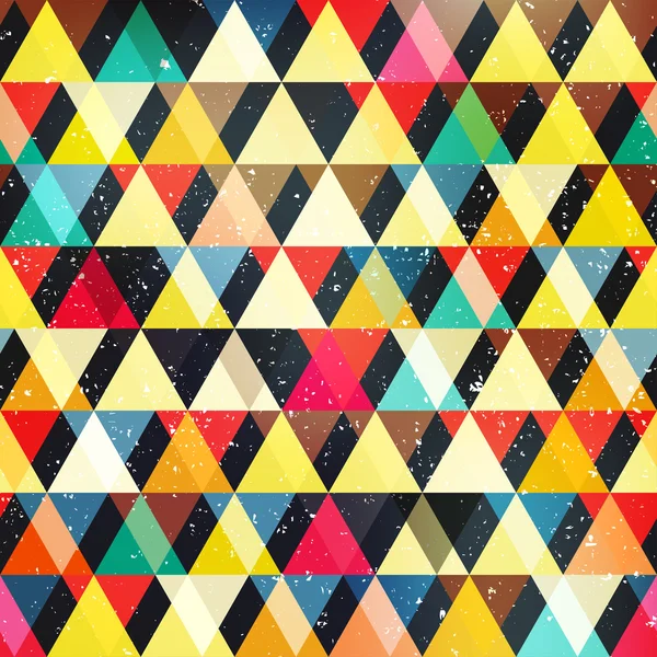 Colored triangles. Seamless pattern. — Stock Vector