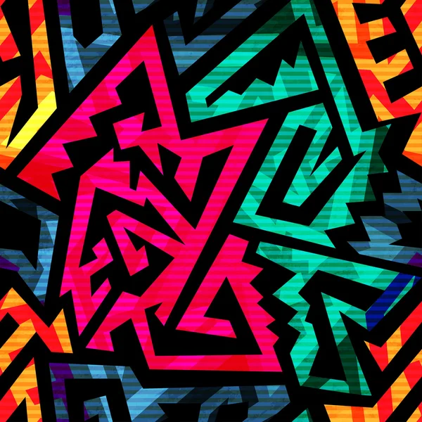 Brillante patrón tribal sin costura . — Vector de stock