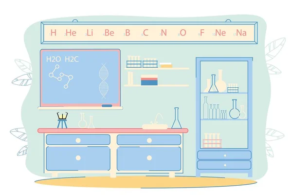 Aula Química Escuela Facultad Universidad Elementos Tabla Periódica Anterior Pizarra — Archivo Imágenes Vectoriales