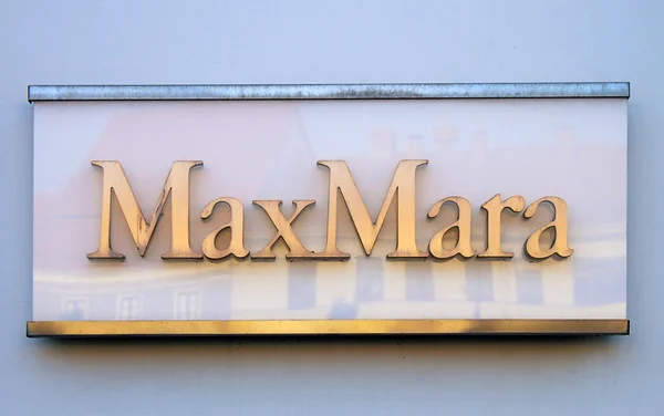 Logo sign for "Max Mara", Vilnius, Lithuania. — Stock Photo, Image