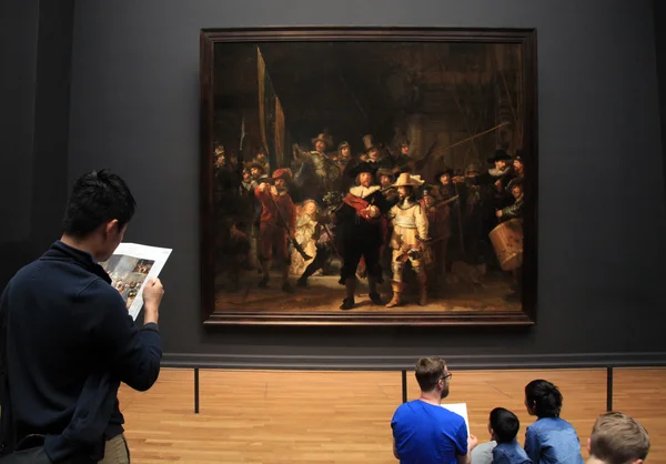 Rijksmuseum Amsterdam, Ne Rembrandt tarafından gece nöbeti — Stok fotoğraf