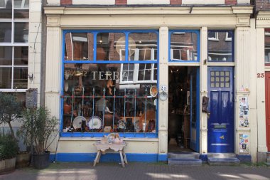 Cephe vintage Shop Amsterdam, Hollanda.