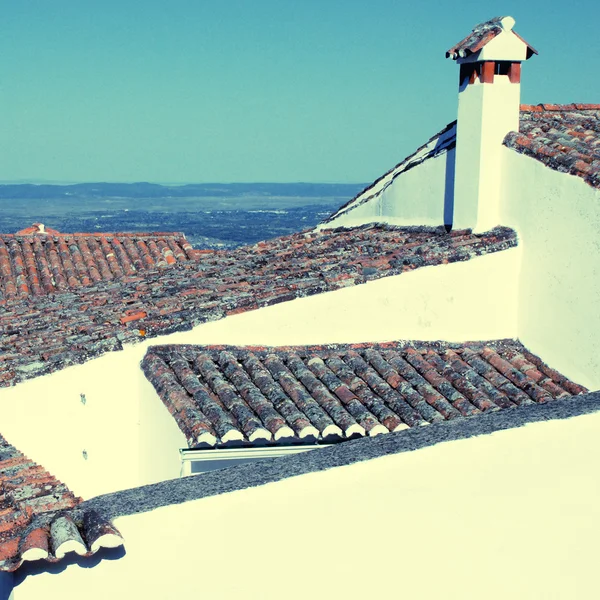 Oude tegel daken (Portugal) — Stockfoto