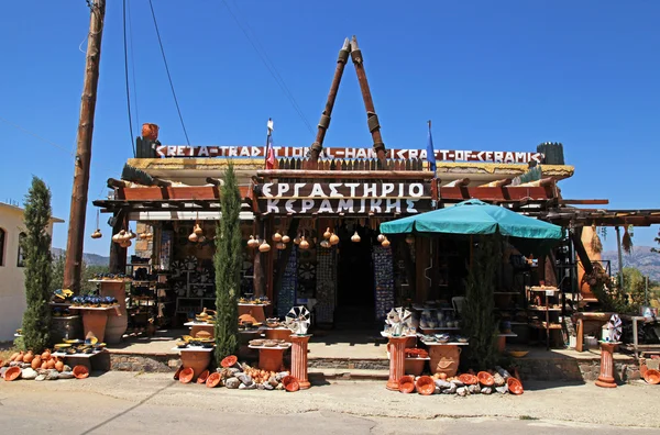 Tienda de regalos en la aldea, Creta, Grecia —  Fotos de Stock