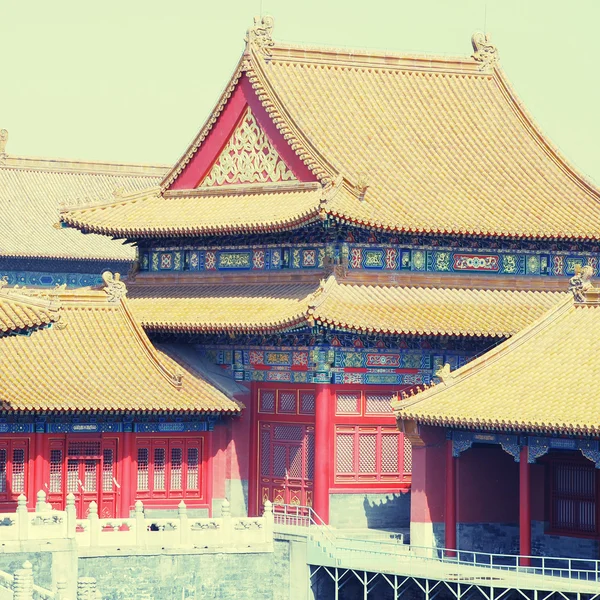 Ciudad Prohibida, Beijing, China, efecto instagram — Foto de Stock