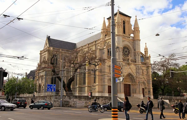 Basilique Notre-Dame de Geneve — Foto Stock