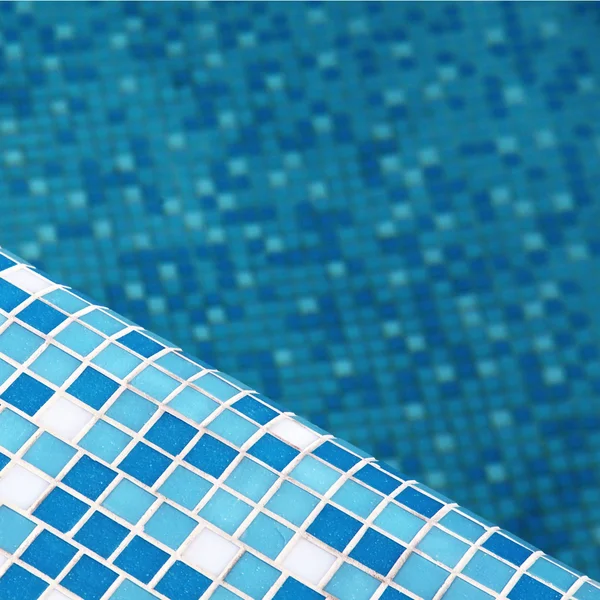Bleu fond de tuile de piscine — Photo