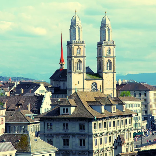 Zurich tvillingtorn, Schweiz — Stockfoto