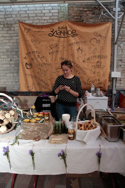 Street Food Festival in Kyiv, Ukraine. — Stock Photo, Image