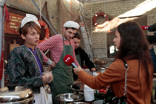 Street Food Festival i Kiev, Ukraina. — Stockfoto