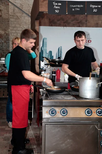 Street Food Festival en Kiev, Ucrania . — Foto de Stock